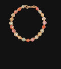 Small 6½” Multi‑Colored Beaded Copper Bracelet – 6 mm Beads