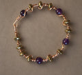 Amethyst & Mixed Bead Copper Bracelet — Size 6½ Small (8 mm Beads)