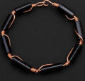 Copper & Decorative Beaded Bracelet — Size 8 Large (4 mm Beads)