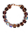 Copper Bracelet — Size 6 1/2 (Small), 8mm Beads Brown Metallic